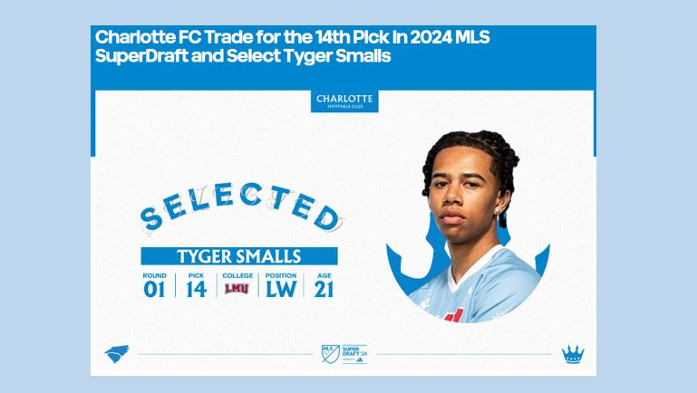 Former Apache Smalls selected in first round of MLS SuperDraft